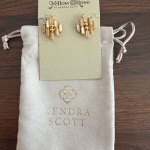 Kendra Scott Gold and Cream Earrings
